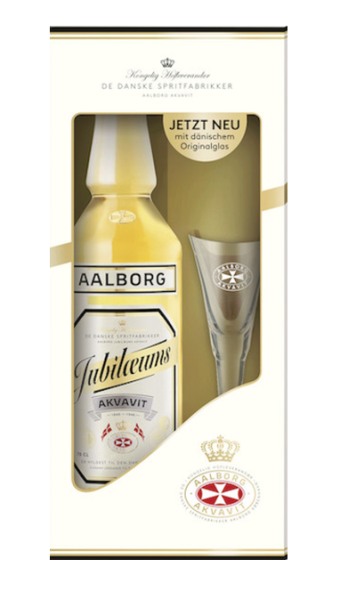Aalborg Jubiloeums Akvavit 70cl 40° + 1 Glass (R) GBX x0