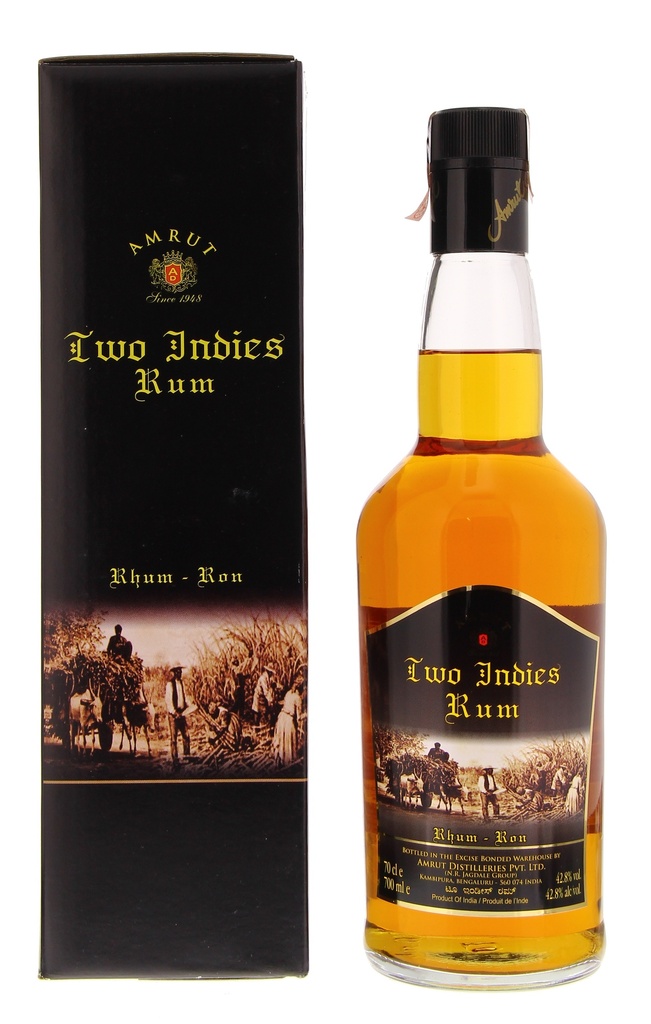 Amrut Two Indies Rum 70cl 42,8° (NR) GBX x12