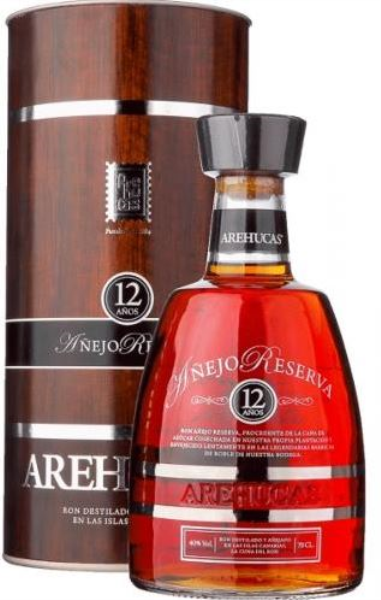 Arehucas Anejo Reserva 12 YO 70cl 40° + GBX (R) GBX x4