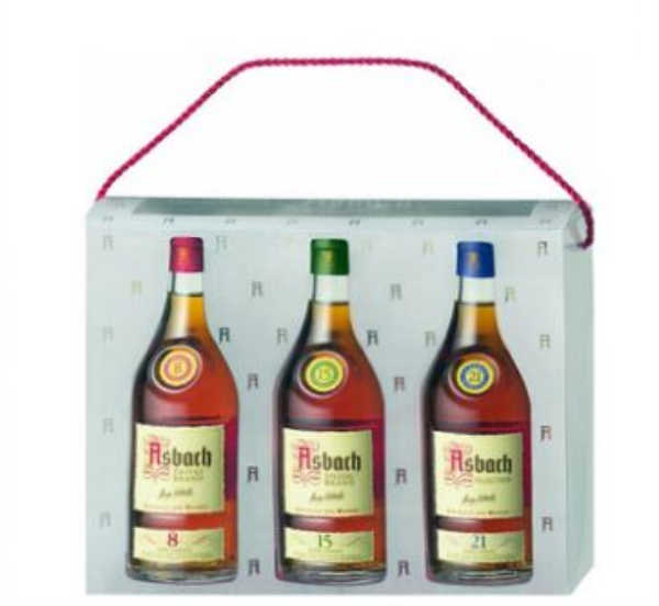 Asbach Cellarmaster's Collection (8 Years + 15 21 Years) 3x20cl 40° (R) x3
