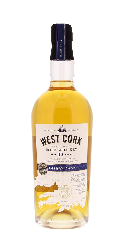 West Cork 12 YO Sherry Cask Finish 70cl 43° (R) x6