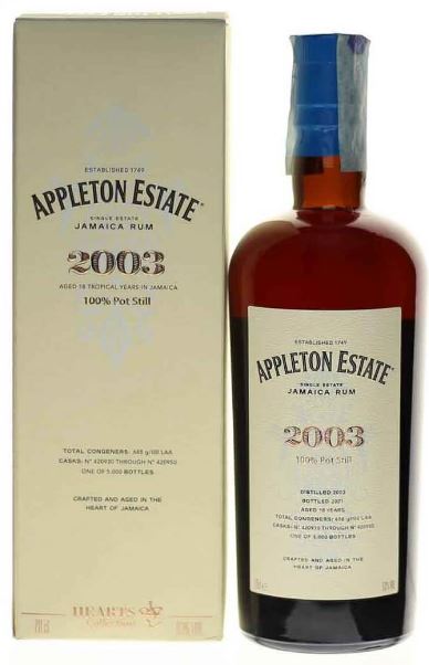 Appleton Estate Heart Collections 2003 70cl 63° (NR) GBX x6