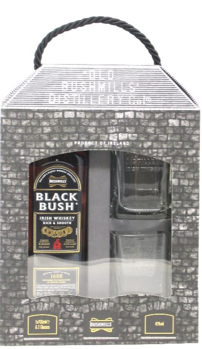 Bushmills Black + 2 glasses 70cl 40° (R) GBX x6