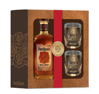 Four Roses Small Batch Bourbon + 2 Glasses 70cl 45° (R) GBX x6