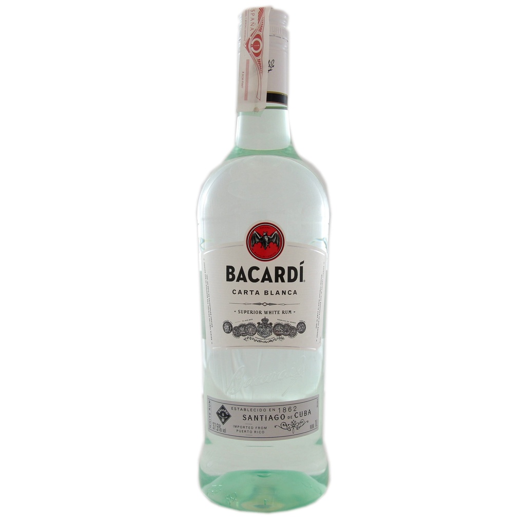 Bacardi Carta Blanca 100cl 37,5º PET x12