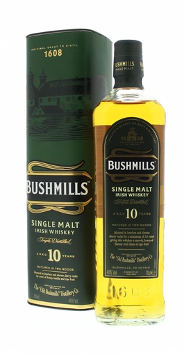 [WB-196.6] Bushmills 10 Years 70cl 40° + 2 glasses (R) GBX x6