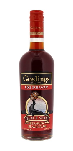 [R-488.6] Gosling's Black Seal 151 Proof 70cl 75,5° (R) x6