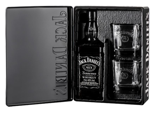 [WB-1128.6] Jack Daniel's Old N°7 70cl 40° + 2 glasses in Tin Box (Edition 2021) (R) GBX x6