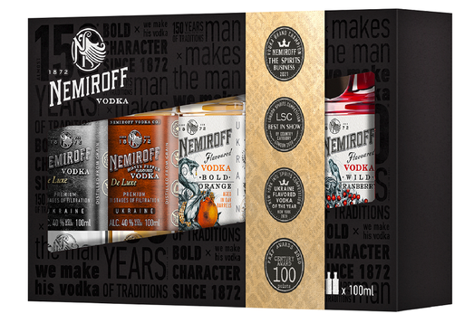 [V-279.20] Nemiroff Vodka Mix Pack 5 10cl 50cl 40° (NR) GBX x20
