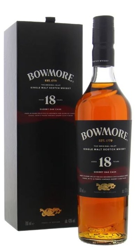 [WB-2391.6] Bowmore 18 Years Sherry Oak Cask 70cl 43° (R) GBX x6