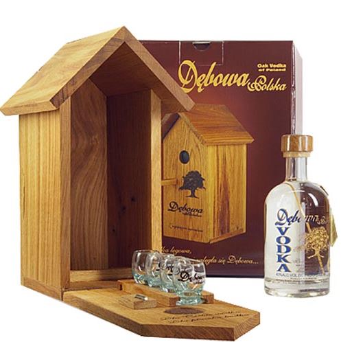 [V-342.1] Debowa Polska Bird House + 4 glasses 70cl 40° (R) GBX x1