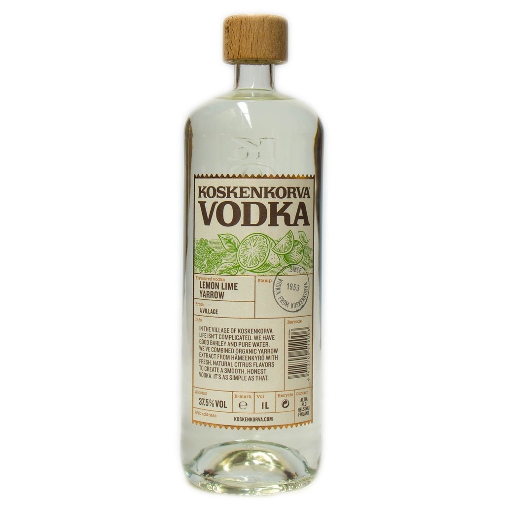 Koskenkorva Lemon Lime Yarrow 100cl 37,5º (R) x12