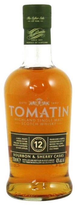 Tomatin 12 YO 20cl 43º (R) x12