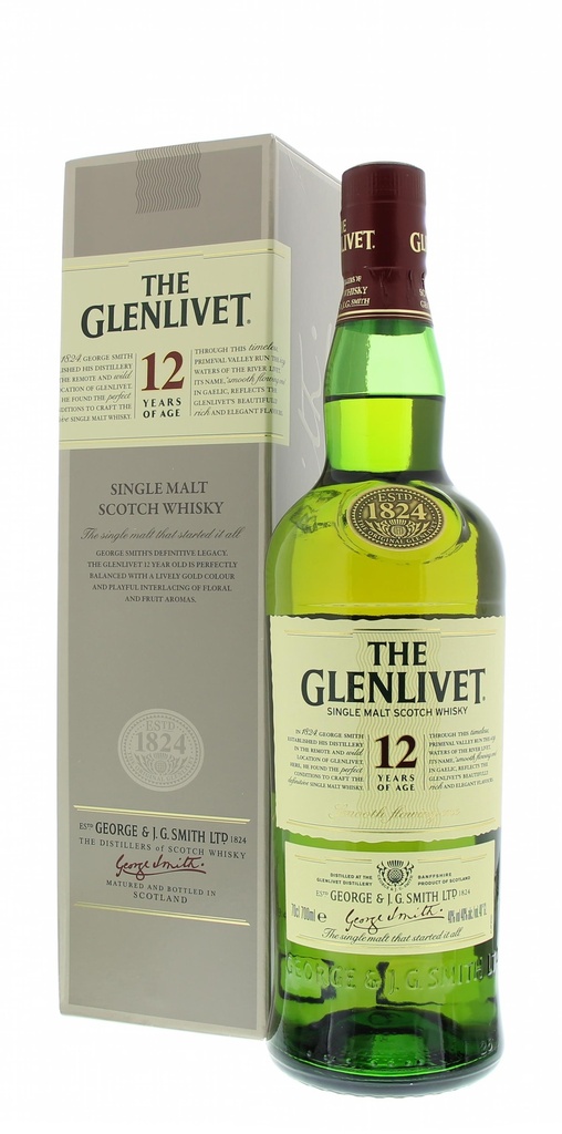 Glenlivet 12 Years 70cl 40° (R) GBX x6