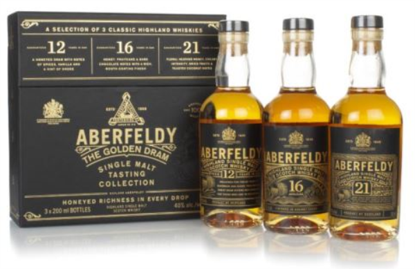 Aberfeldy The Golden Dram Tasting Collection (12 Years + 16 21 Years) 3x20cl 40° (R) GBX x6