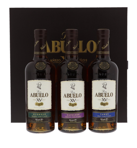 Abuelo Anejo XV YO Finish Collection (Napoleon, Olorosso Tawny) 3 x 20cl 40°  (R) GBX x6