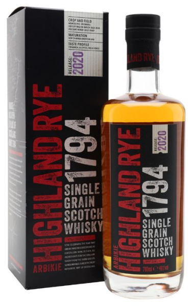 Arbikie Highland Rye 1794 Single Grain Release 2020 70cl 48° (R) GBX x6