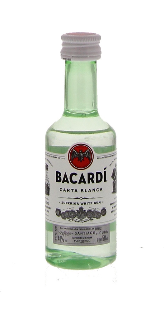 Bacardi Carta Blanca 5cl 40° PET x60