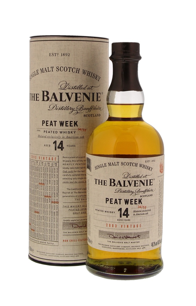 Balvenie 14 YO Peated Week 70cl 48,3° (R) GBX x6