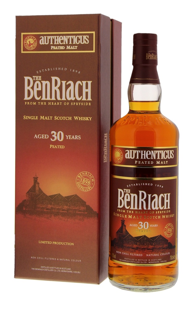 Benriach 30 Years Authenticus Peated Malt 70cl 46° (R) GBX x4