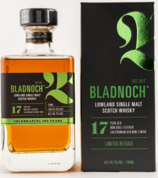 Bladnoch 17 YO Californian Red Wine Finish 70cl 46,7° (R) GBX x6