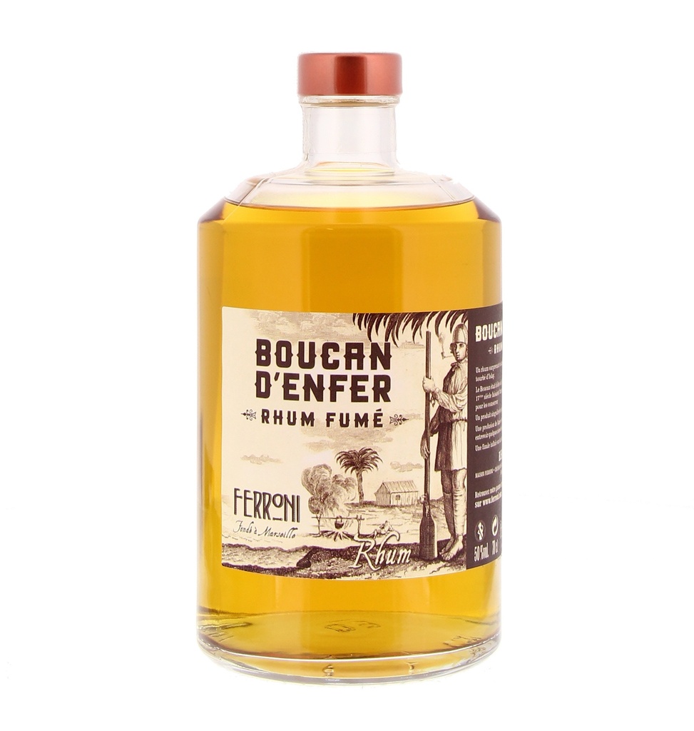 Boucan d'Enfer Rhum Fumé Maison Ferroni 70cl 50° (R) GBX x6