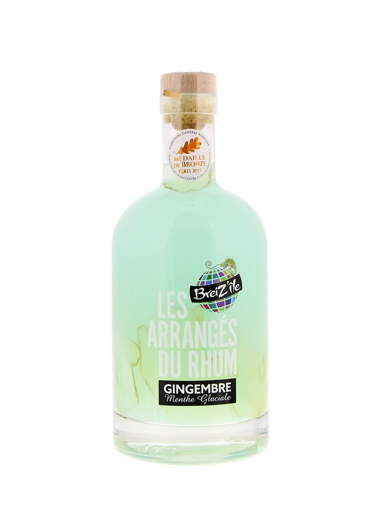 Breiz Ile - Les Arrangés du Rhum Gingembre Menthe 70cl 28° (R) x6