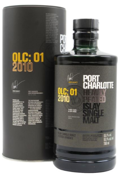 Bruichladdich Port Charlotte OLC:01 2010 Heavily Peated 9 Years 70cl 55,1° (R) GBX x6