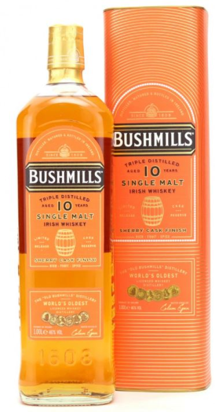 Bushmills 10 YO Sherry Cask 100cl 46° (R) GBX x6