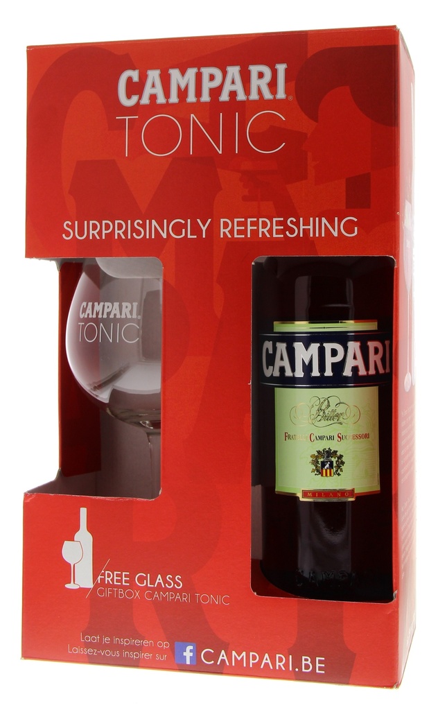 Campari + Glas 70cl 25° (R) GBX x6