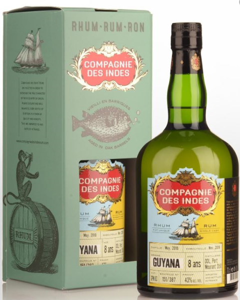 Compagnie des Indes Guyana 8 YO Rum 70cl 43° (R) GBX x6