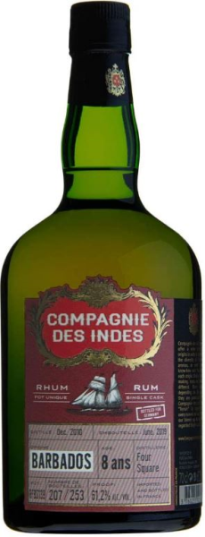 Compagnie des Indes Barbados 8 YO Cask Strenght Rum 70cl 61,2° (NR) x6