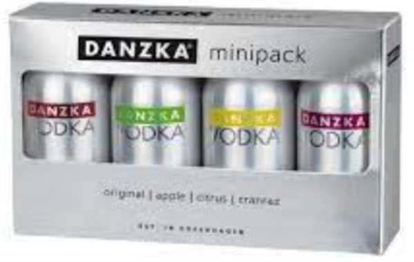 Danzka Vodka Minipack (original, apple, citrus, cranraz) 4x5cl 40° (NR) GBX x24