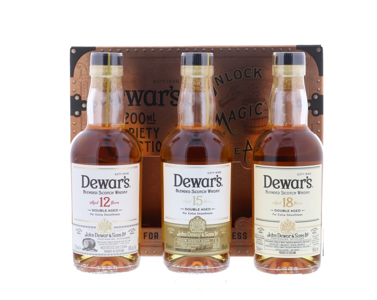 Dewar's Variety Pack 3 x 20cl ( 12Y, 15Y, 18Y ) 40° (R) GBX x6