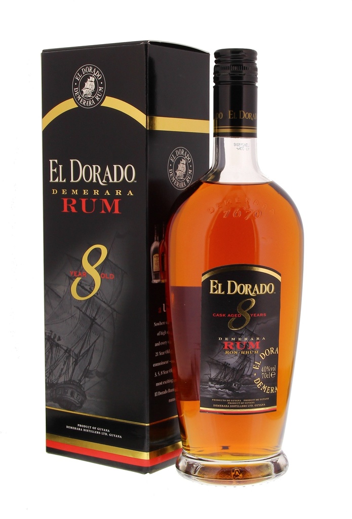 El Dorado 8 YO 70cl 40° (R) GBX x6