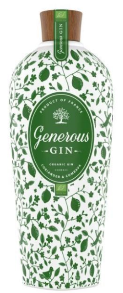 Generous Gin Organic 70cl 44° (R) GBX x6