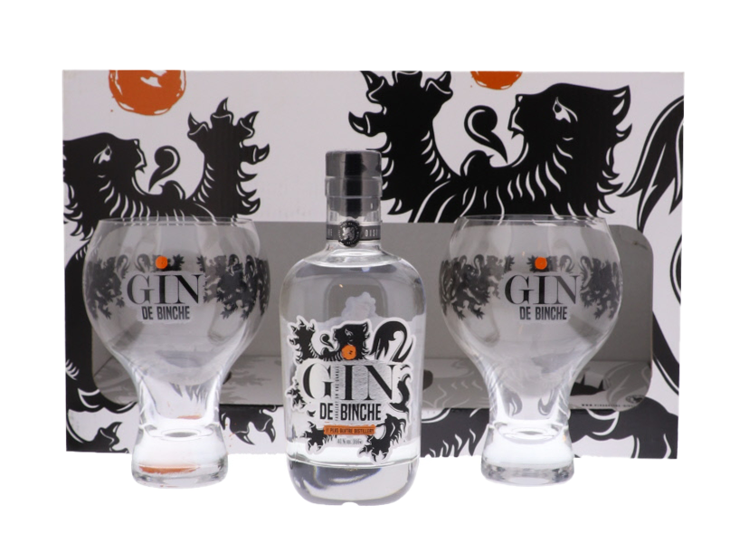 Gin de Binche 70cl 40° + 2 Glasses (R) GBX x6