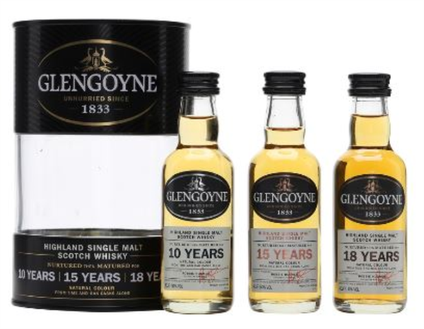 Glengoyne 3 x 5cl (10 YO + 15 18 YO ) 42° (R) GBX x32