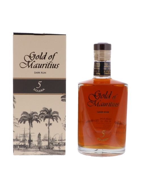 Gold of Mauritius 5 YO Solera Dark Rum 70cl 40° (NR) GBX x6