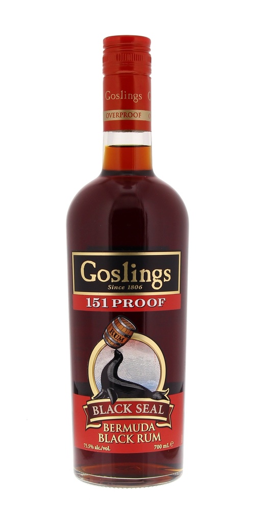 Gosling's Black Seal 151 Proof 70cl 75,5° (R) x6