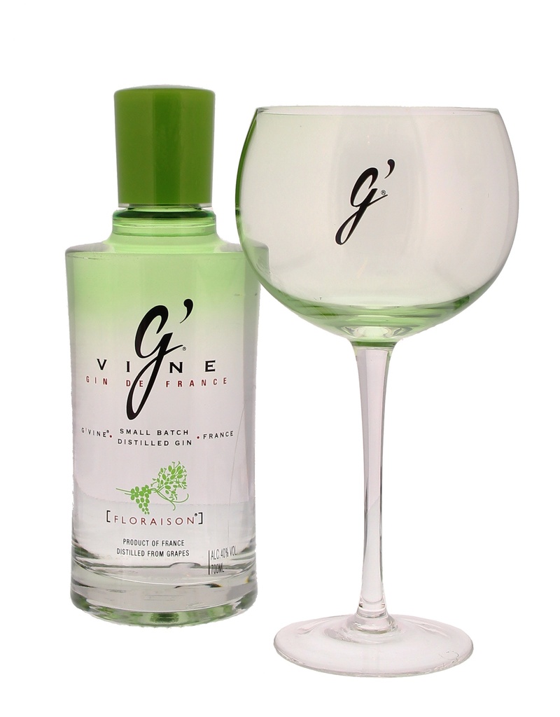 G-Vine Floraison Pack 4 Bottles + Copa Glasses 70cl 40° (R) x1