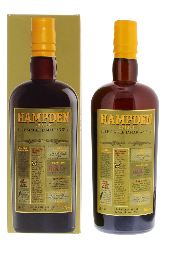 Hampden Estate Pure Single Jamaican Rum 70cl 46° (R) GBX x6