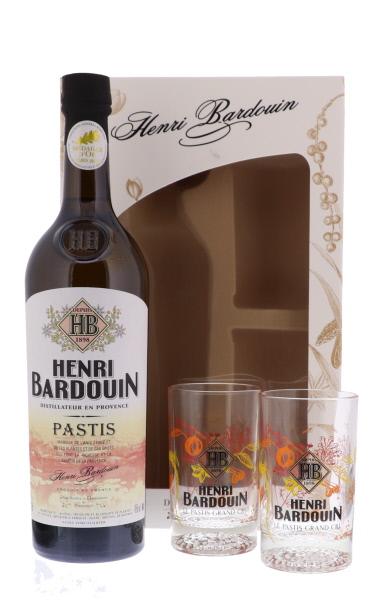 Henri Bardouin Pastis + 2 glasses 70cl 45° (R) GBX x3