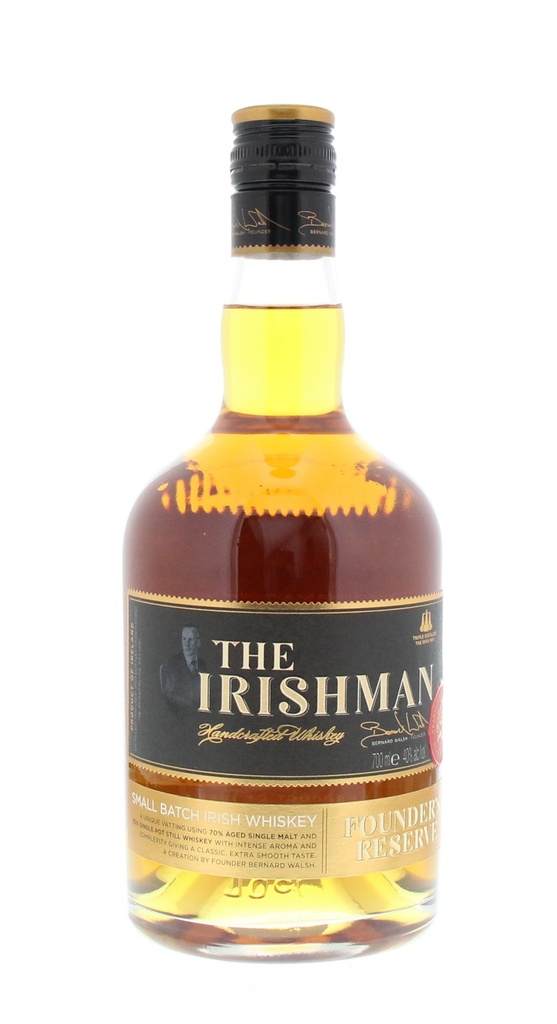 Irishman Founder's Reserve + 2 glasses 70cl 40° (R) GBX x6