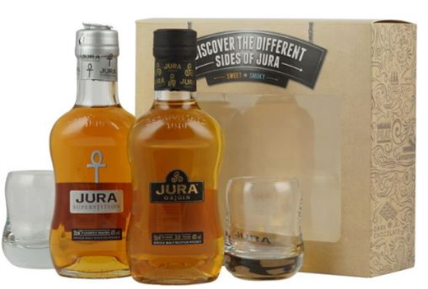 Isle of Jura Junior Set 2X 20cl 41,5° + Glasses (R) GBX x6