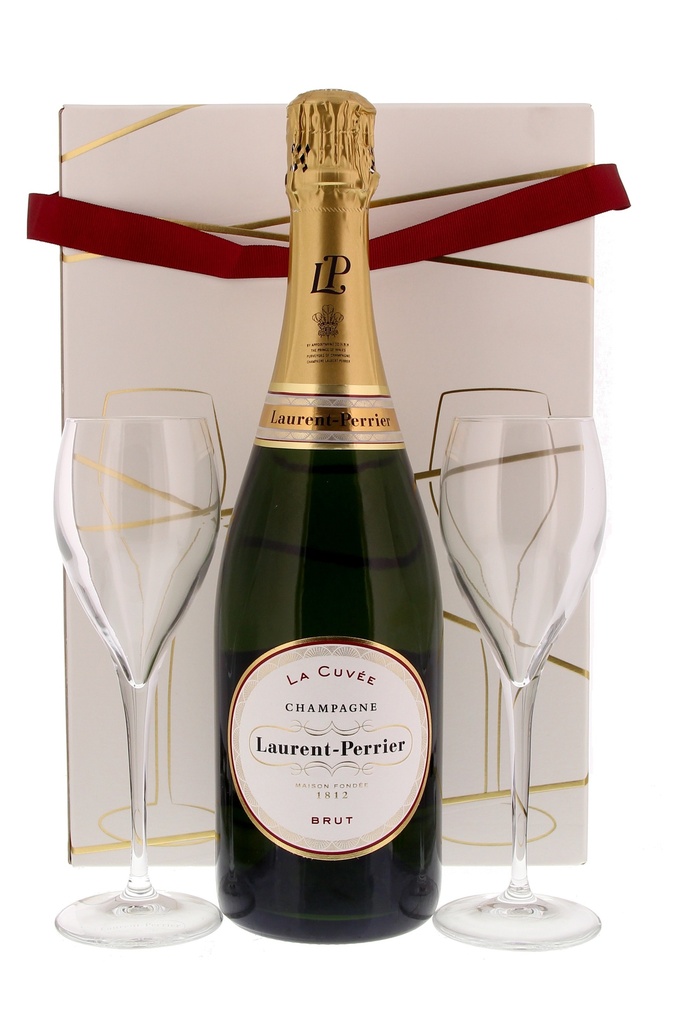 Laurent Perrier Cuvée + 2 Verres 75cl 12°  (R) GBX x6