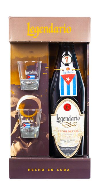 Legendario Elixir de Cuba 70cl 34° + 2 Glasses (NR) GBX x6