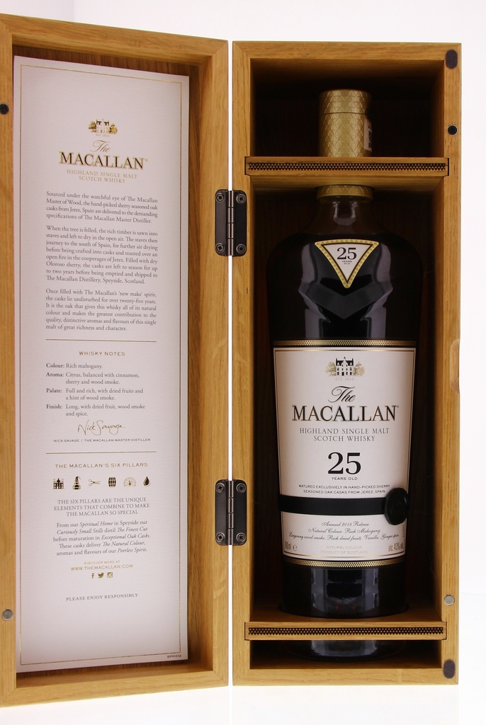 Macallan 25 YO Sherry Oak 70cl 43° (R) GBX x1