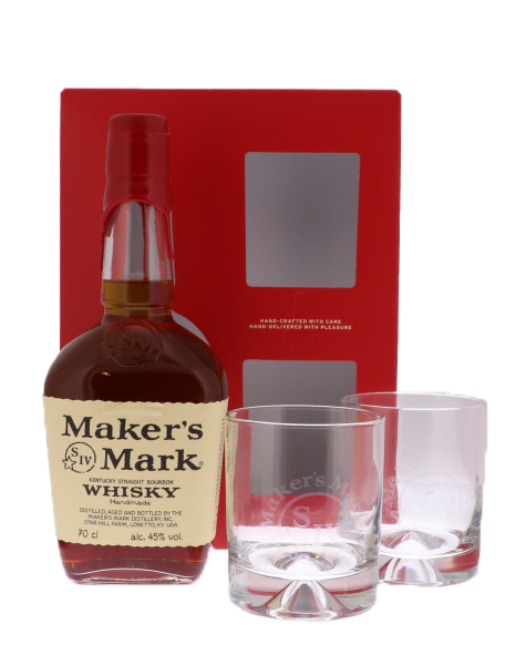 Maker's Mark 70cl 45° + 2 Glasses (NR) GBX x6