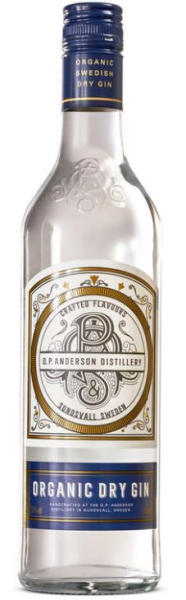 O.P. Anderson Organic Dry Gin 70cl 40° (NR) x6